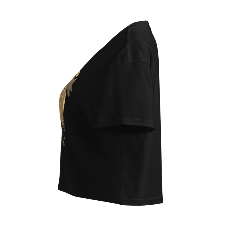 Bloom & Roots Crop Top — Top Poético Cuervo y Florecer