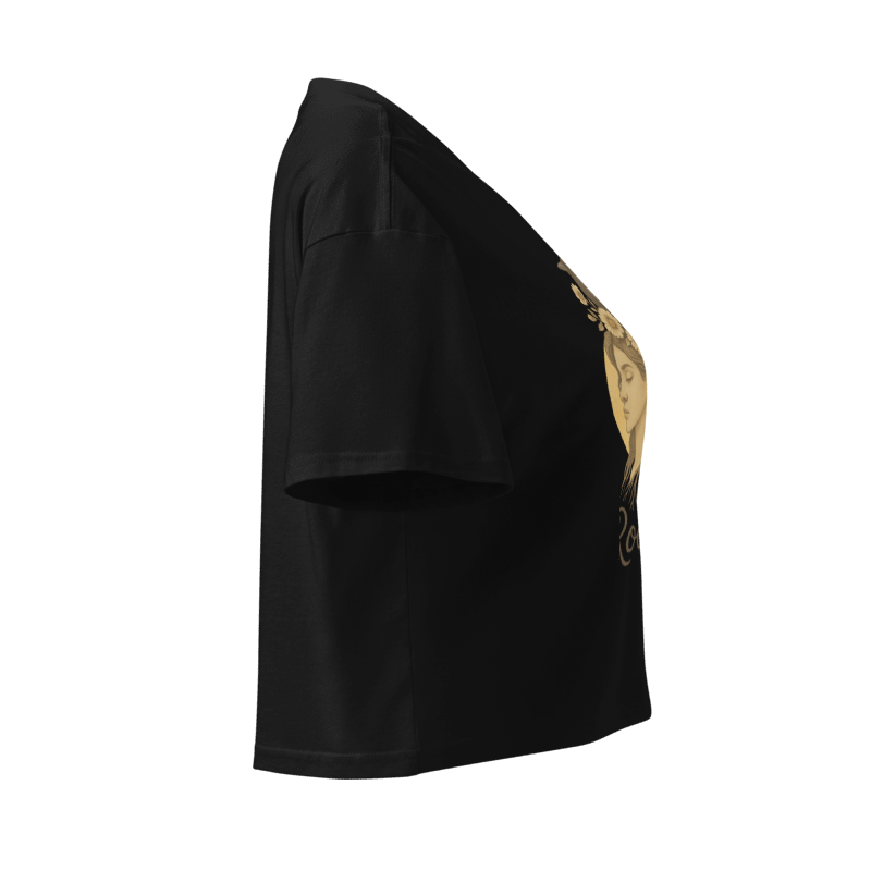 Bloom & Roots Crop Top — Top Poético Cuervo y Florecer