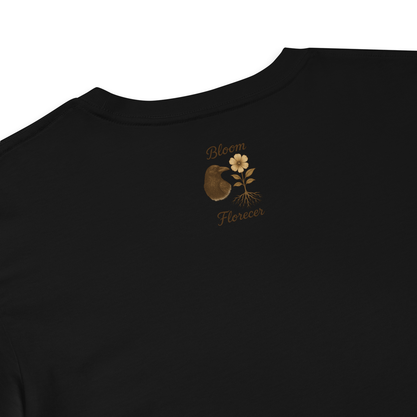 Bloom & Roots Crop Top — Top Poético Cuervo y Florecer